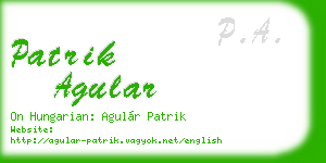 patrik agular business card